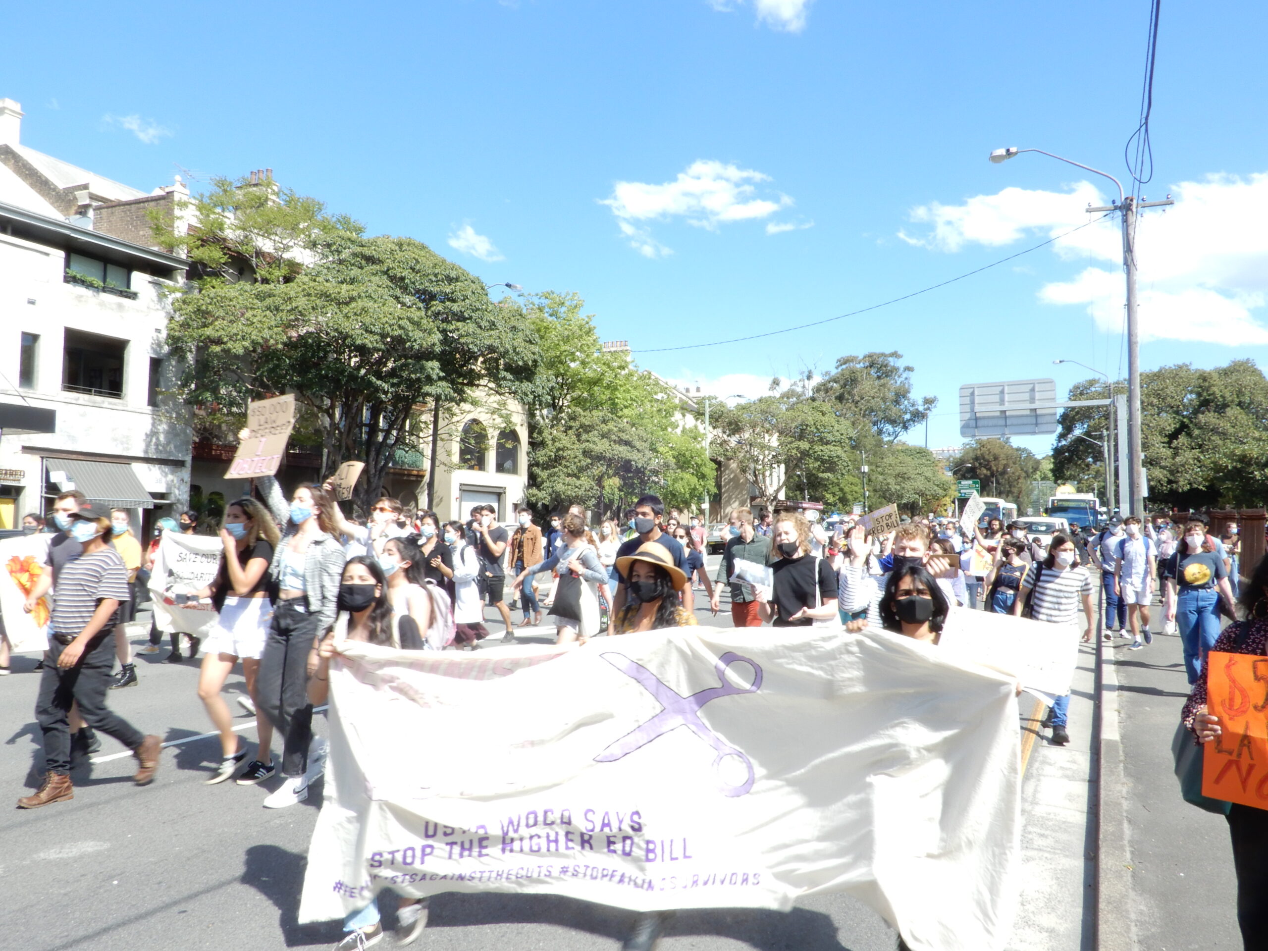 Sydney uni students take over City Road Sydney uni students take over City Road